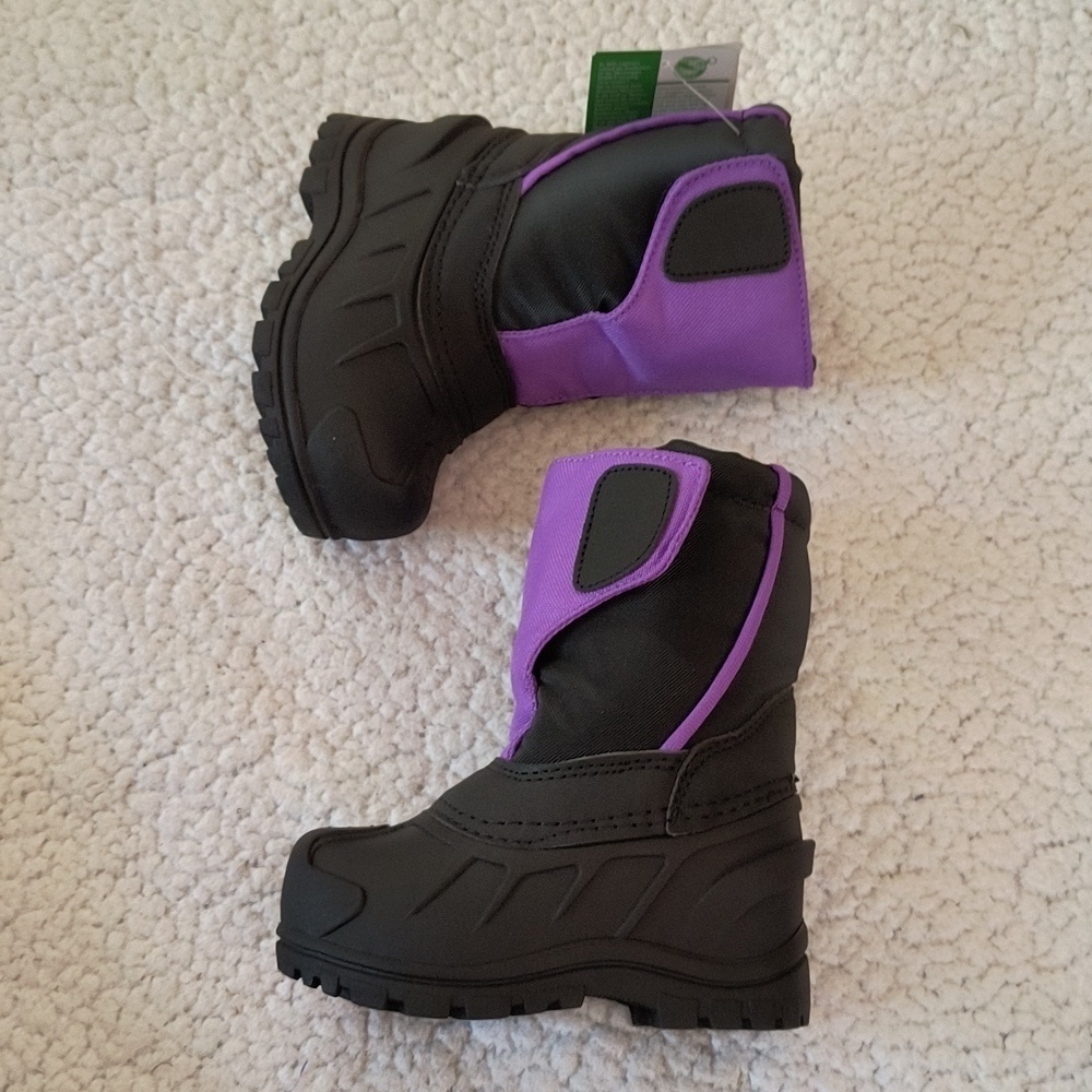 NWT Child's Purple/Black Itasca Snow Cat Winter Boots Size 7